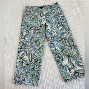 Zac & Rachel Floral Capri Pants - Multicolor
